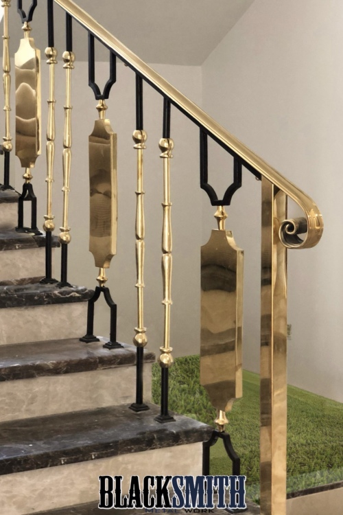 ROYAL BRASS AND IRON COMBINATION HANDRAIL